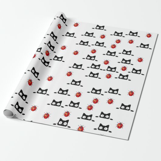Halloween cats Wrapping Paper Cadeaupapier (Uitgerold)