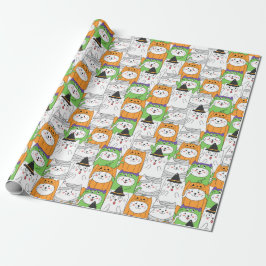 Halloween Cats Wrapping Paper Cadeaupapier