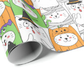 Halloween Cats Wrapping Paper Cadeaupapier (Rol Hoek)