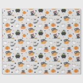 Halloween Cats Wrapping Paper Cadeaupapier (Vlak)