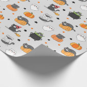 Halloween Cats Wrapping Paper Cadeaupapier (Hoek)