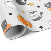 Halloween Cats Wrapping Paper Cadeaupapier (Rol Hoek)