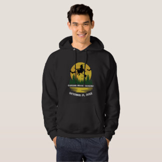 Halloween Cauch Witch Crossing Broomstick Hoodie