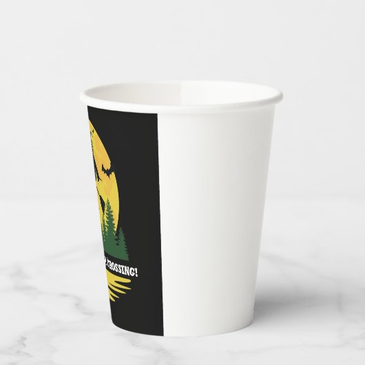 Halloween Cauch Witch Crossing Broomstick Papieren Bekers (Links)