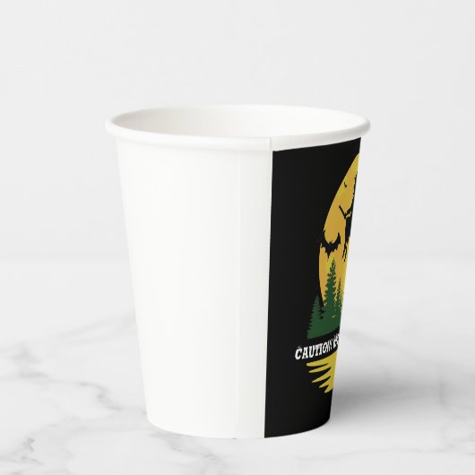 Halloween Cauch Witch Crossing Broomstick Papieren Bekers (Rechts)