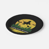 Halloween Cauch Witch Crossing Broomstick Papieren Bordje (Gekanteld)