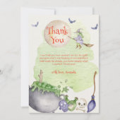 Halloween Cauldron Baby is Brouwen Douche Bedankkaart (Voorkant)