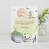 Halloween Cauldron Baby is Brouwen Douche Bedankkaart (Staand voorkant)