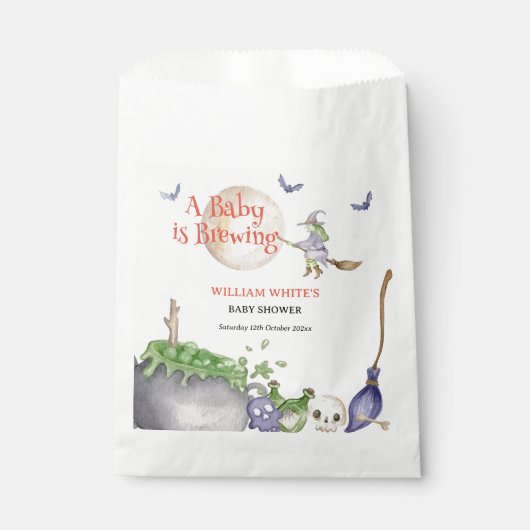 Halloween Cauldron Baby is Brouwen Douche Bedankzakje (Voorkant)
