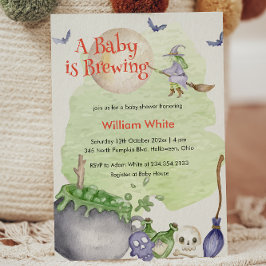 Halloween Cauldron Baby is Brouwen Douche Kaart