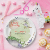 Halloween Cauldron Baby is Brouwen Douche Papieren Bordje (Feest)