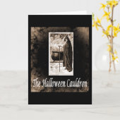  Halloween Cauldron Kaart (Gele Bloem)