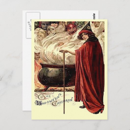  Halloween Cauldron Magic Briefkaart (Voorkant / Achterkant)