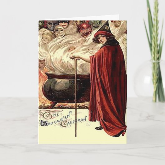 Halloween Cauldron Magic Kaart (Voorkant)