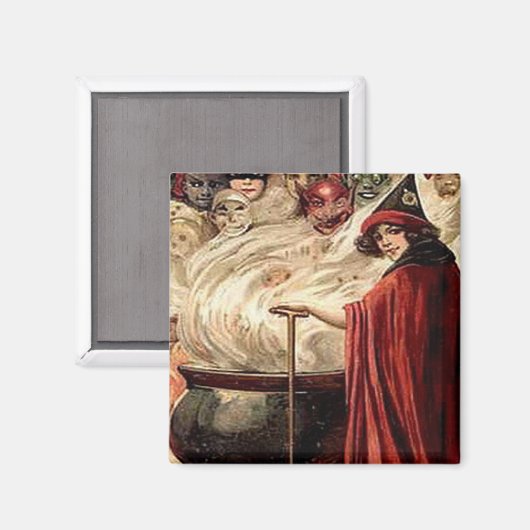  Halloween Cauldron Magic Magneet (Voorkant / Achterkant)