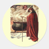  Halloween Cauldron Magic Ronde Sticker (Voorkant)