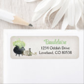 Halloween Cauldron Retouradres Etiket (Insitu)