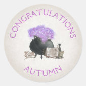 Halloween Cauldron Ronde Sticker (Voorkant)