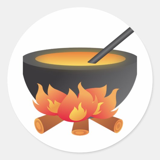 Halloween Cauldron Sticker (Voorkant)