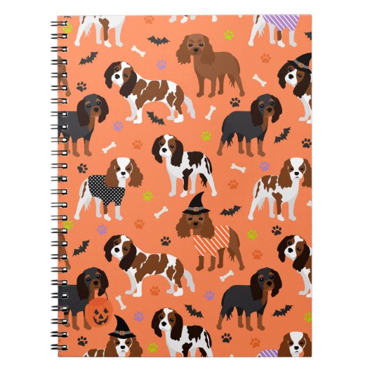 Halloween Cavalier King Charles Spaniel Notitieboek (Voorkant)