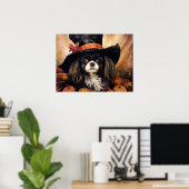 Halloween Cavalier King Charles Spaniel Poster (Thuiskantoor)