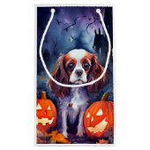 Halloween Cavalier King Charles Spaniel Pumpkins Klein Cadeauzakje (Achterkant)