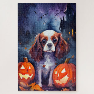 Halloween Cavalier King Charles Spaniel Pumpkins Legpuzzel