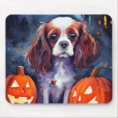 Halloween Cavalier King Charles Spaniel Pumpkins Muismat (Voorkant)