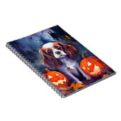 Halloween Cavalier King Charles Spaniel Pumpkins Notitieboek (Rechterzijde)