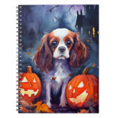 Halloween Cavalier King Charles Spaniel Pumpkins Notitieboek (Voorkant)