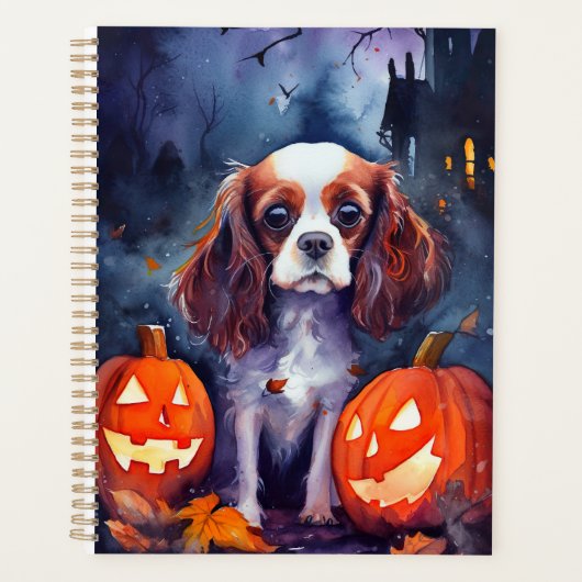 Halloween Cavalier King Charles Spaniel Pumpkins Planner (Voorkant)