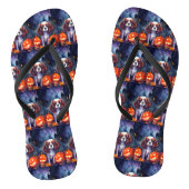 Halloween Cavalier King Charles Spaniel Pumpkins Teenslippers (Voetbed)