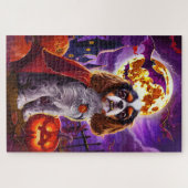 Halloween Cavalier King Vampier Pompoenen Griezele Legpuzzel (Horizontaal)