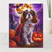 Halloween Cavalier King Vampire Pumpkins eng Kaart (Voorkant)
