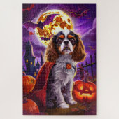 Halloween Cavalier King Vampire Pumpkins eng Legpuzzel (Verticaal)