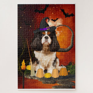 Halloween Cavalier Koning Hond Legpuzzel