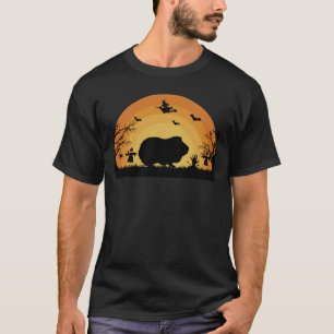 Halloween Cavia Maan Grappig Dier T-shirt
