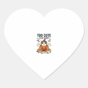 Halloween Cavia Te Schattig Om Schrikbarend Te Zij Hart Sticker