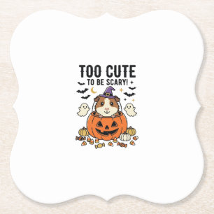 Halloween Cavia Te Schattig Om Schrikbarend Te Zij Kartonnen Onderzetters