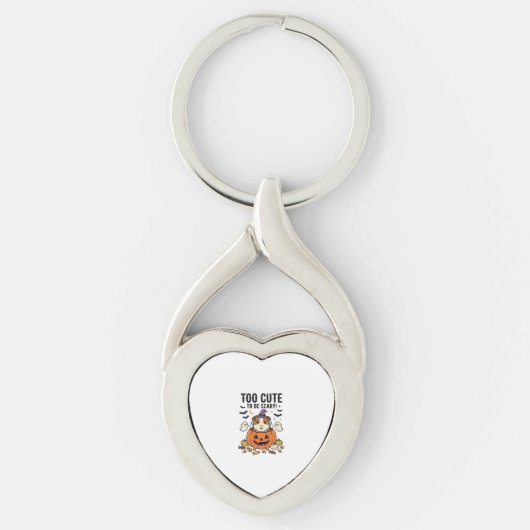 Halloween Cavia Te Schattig Om Schrikbarend Te Zij Sleutelhanger (Voorkant)