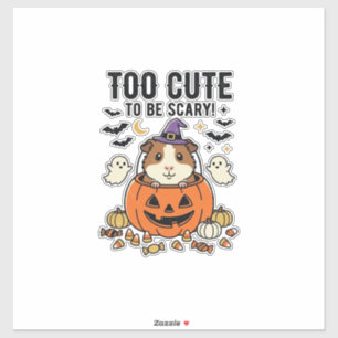Halloween Cavia Te Schattig Om Schrikbarend Te Zij Sticker