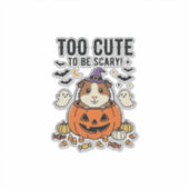 Halloween Cavia Te Schattig Om Schrikbarend Te Zij Sticker (Voorkant)