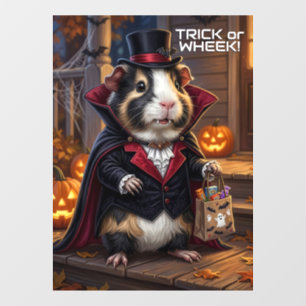 Halloween Cavia's, Kattenkostuum Trick or Wheek! Raamsticker