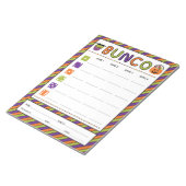 Halloween Celebration Bunco Game Score Card Notitieblok (Schuin)