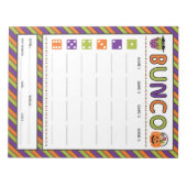 Halloween Celebration Bunco Game Score Card Notitieblok (Voorkant)