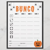 Halloween Celebration Bunco Game Score Kaart (Voorkant)