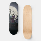  Halloween Cemetery Cat Persoonlijk Skateboard (Voorkant)