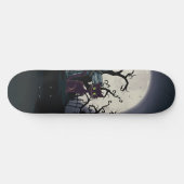  Halloween Cemetery Cat Persoonlijk Skateboard (Horizontaal)