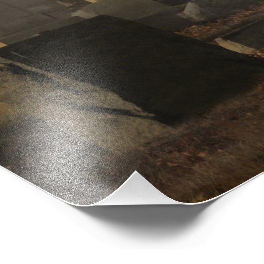 Halloween Cemetery Crows Foto Afdruk (Hoek)