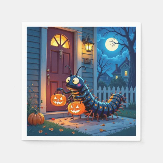 Halloween Centipede Trick or Treating Servet (Voorkant)